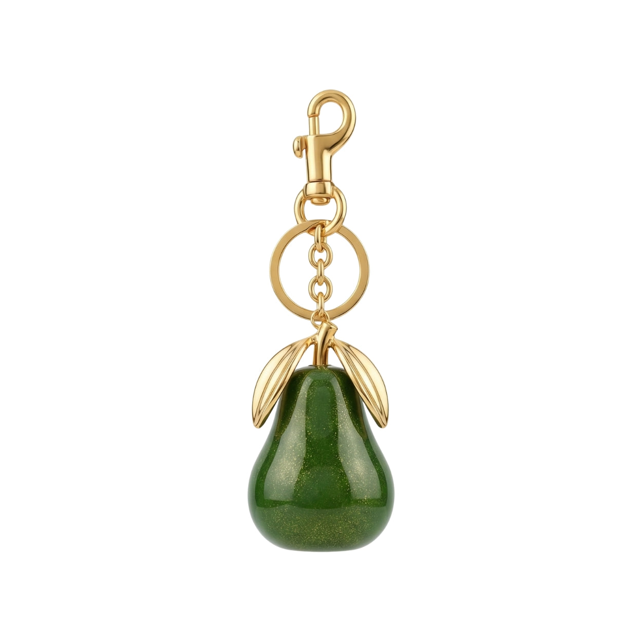 Green Pear Bag Charm