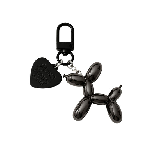 Black Balloon Dog Bag Charm