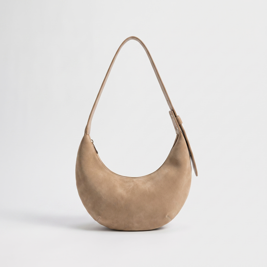 Sloane Half Moon Shoulder Bag in beige